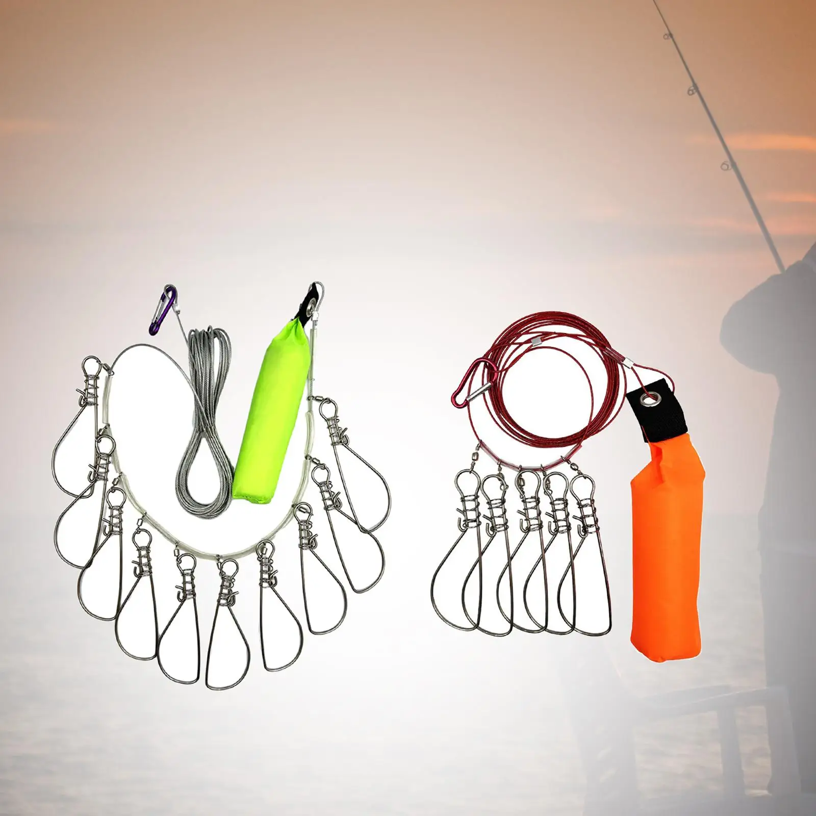 Fishing Stringer Fishing Lock Buckle Outdoor Metal Snap Portable with Float Fishing Holder for Bass Trout Fishing Accessories
Fishing Stringer Fishing Lock Buckle Outdoor Metal Snap Portable with Float Fishing Holder for Bass Trout Fishing Accessories