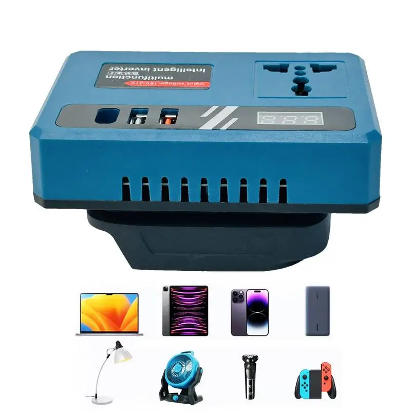 Инвертор для литиевой батареи 120 Вт, источник питания DC18V-21V-AC220V, инвертор, умное быстрое зарядное устройство, адаптер для операционного инвертора Makita
Инвертор для литиевой батареи 120 Вт, источник питания DC18V-21V-AC220V, инвертор, умное быстрое зарядное устройство, адаптер для операционного инвертора Makita