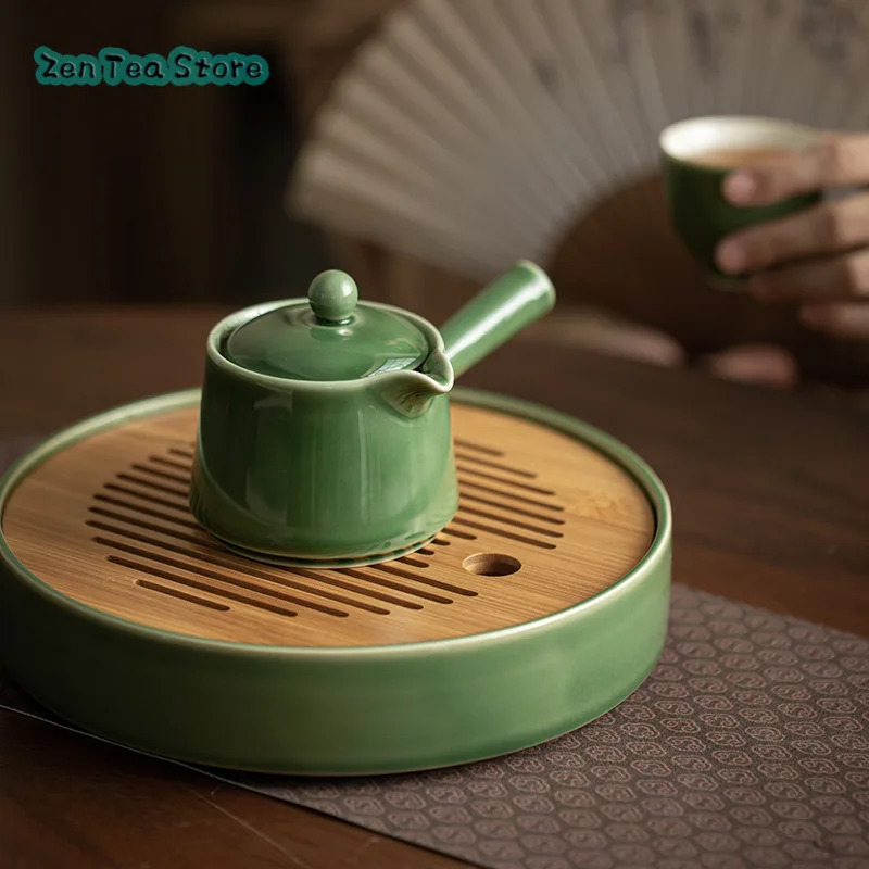 Blue Glass Without Side Handle Pot Japanese Office Home Ceramic Kung Fu Tea Set Teapot Small Single Pot
Blue Glass Without Side Handle Pot Japanese Office Home Ceramic Kung Fu Tea Set Teapot Small Single Pot