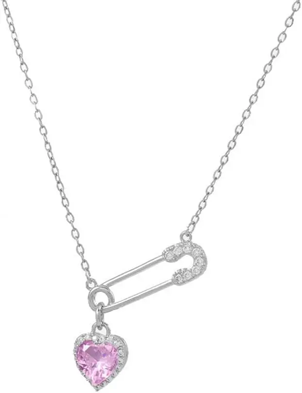 Dainty Safety Pin Colorful Heart Charm Silver Choker Necklace for Women Cubic Zircon Paper Clip Pendant Adjustbale Y2K Jewlery
Dainty Safety Pin Colorful Heart Charm Silver Choker Necklace for Women Cubic Zircon Paper Clip Pendant Adjustbale Y2K Jewlery