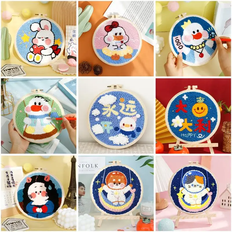 CHENISTORY Diy Punch Needle Embroidery Starter Kits For Beginner Duck Animal Handicrafts Poking Embroidery Yarn Painting Arts
CHENISTORY Diy Punch Needle Embroidery Starter Kits For Beginner Duck Animal Handicrafts Poking Embroidery Yarn Painting Arts
