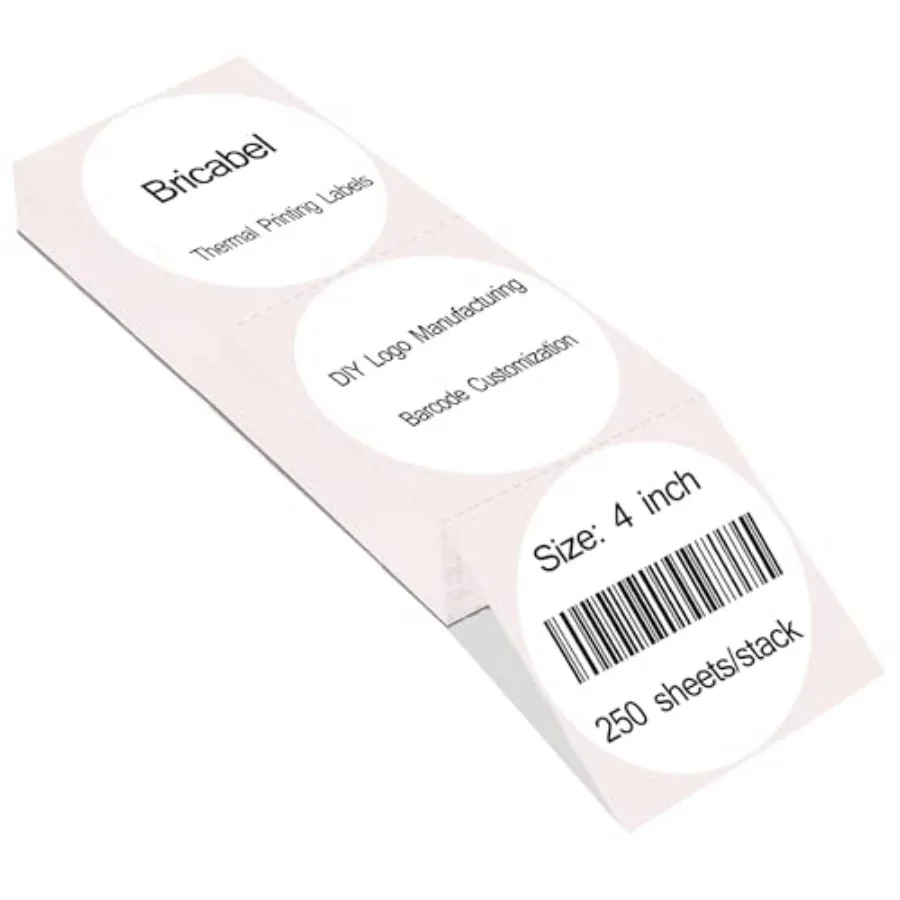 4 Inch White Circle Thermal Sticker Labels, Self-Adhesive Round Stacks Thermal Printing Labels for Business, Sheets/Stack.Can b
4 Inch White Circle Thermal Sticker Labels, Self-Adhesive Round Stacks Thermal Printing Labels for Business, Sheets/Stack.Can b