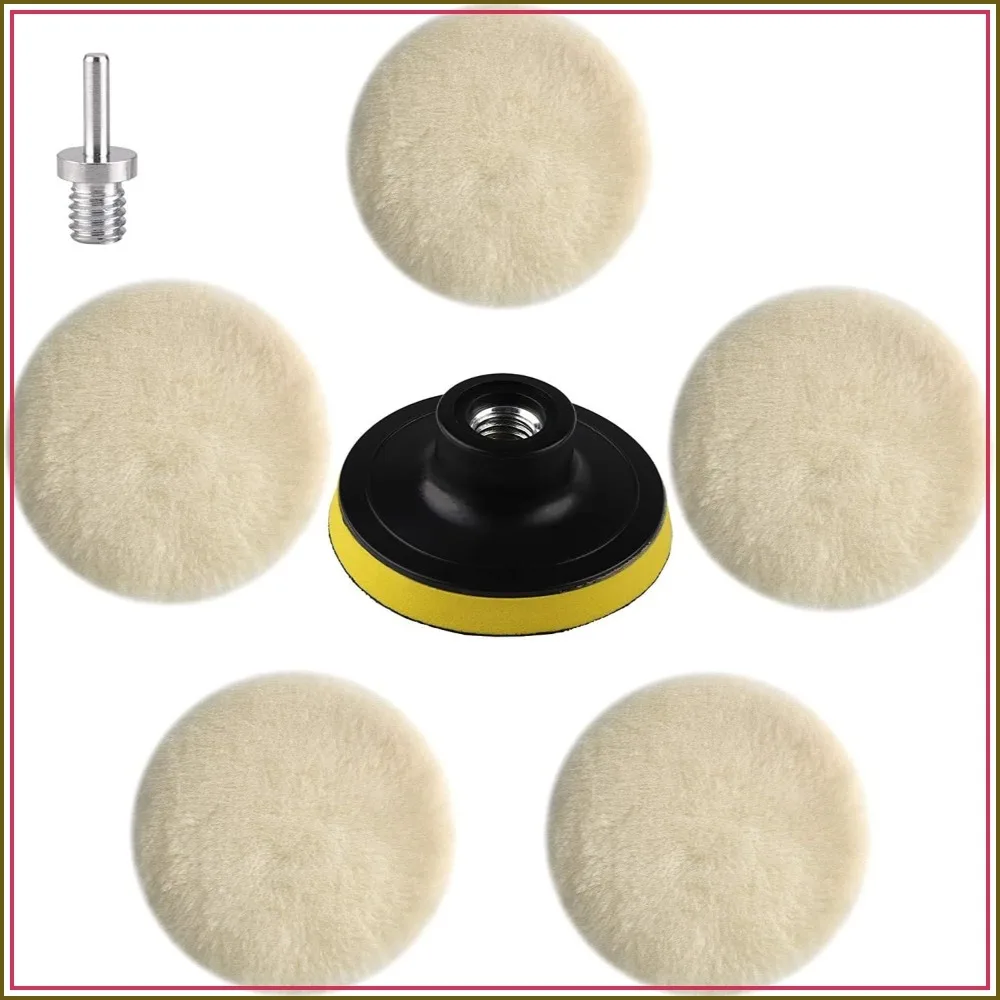 7 Pcs 3 Inch Wool Buffing Wheel for Drill, Polishing Pads with M10 Adapter
7 Pcs 3 Inch Wool Buffing Wheel for Drill, Polishing Pads with M10 Adapter