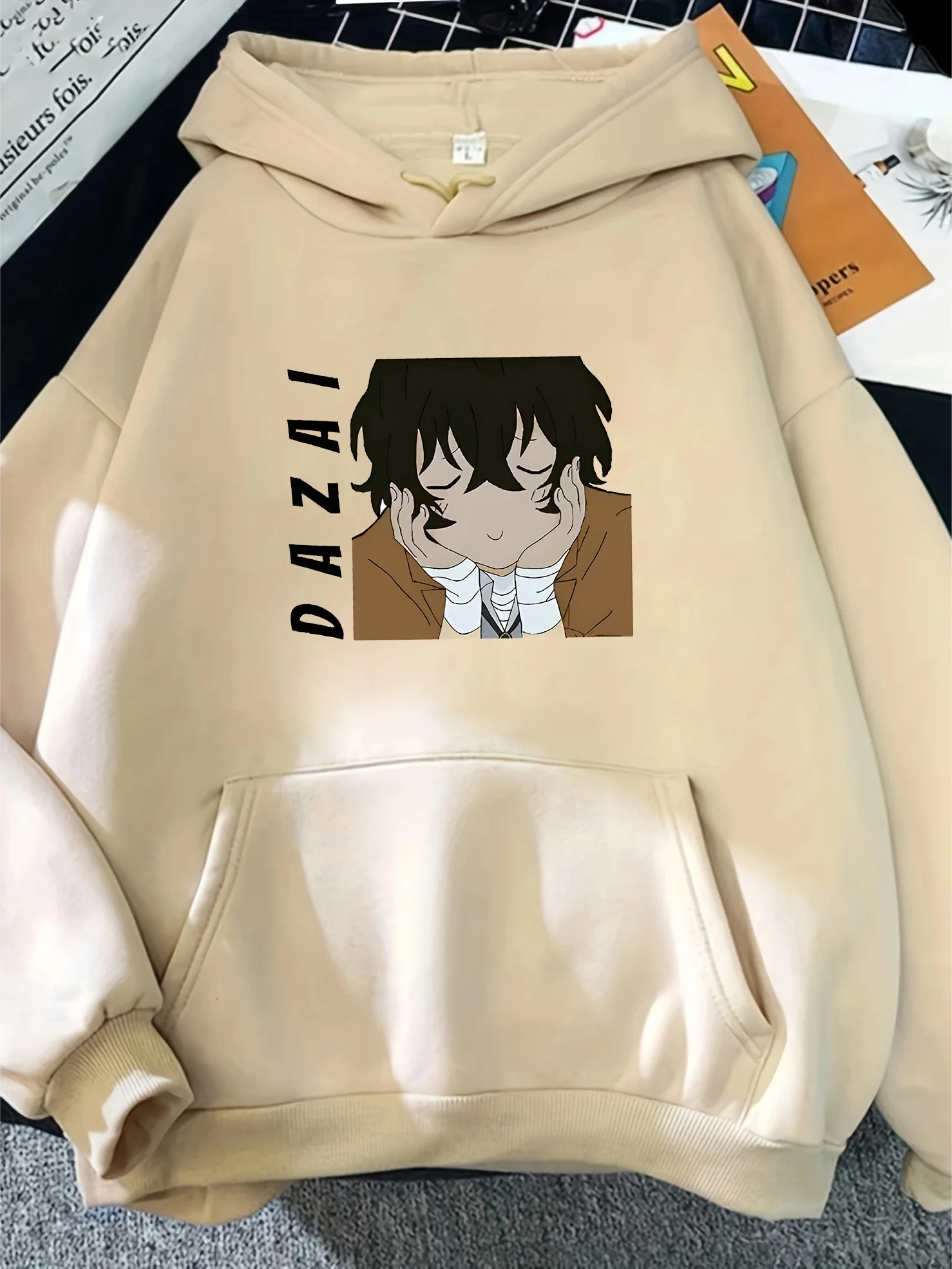 Women's casual sports hoodie with DAZAI print design comfortable drawstring pullover seasonal pullover hoodie hoodie
Women's casual sports hoodie with DAZAI print design comfortable drawstring pullover seasonal pullover hoodie hoodie