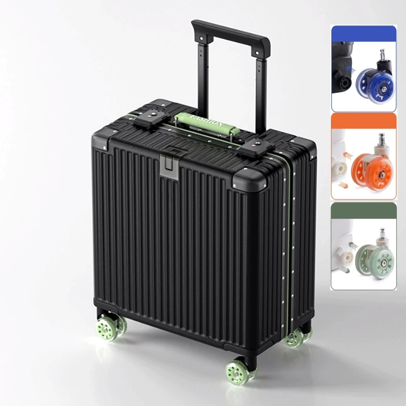 Suitcase Travel Boarding Carry-on Trolley Case with Colorful Spinner Wheels 18inch Rolling Luggage with Aluminum Frame TSA Lock
Suitcase Travel Boarding Carry-on Trolley Case with Colorful Spinner Wheels 18inch Rolling Luggage with Aluminum Frame TSA Lock