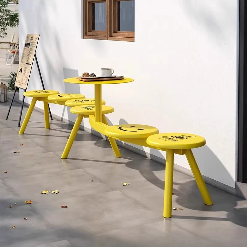 ins cream style outdoor table and chairs, terrace milk tea café hotel, round smiling face bench, courtyard lounge chair
ins cream style outdoor table and chairs, terrace milk tea café hotel, round smiling face bench, courtyard lounge chair