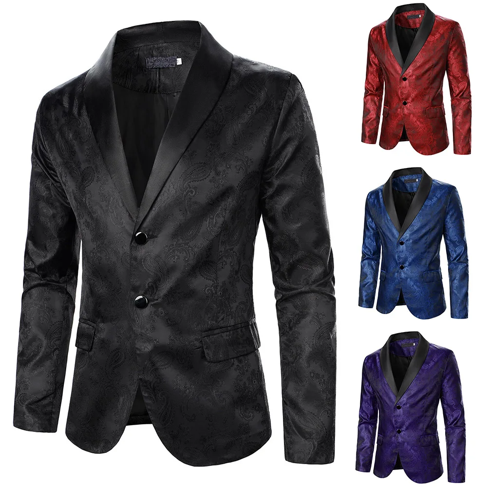 Men Suit Coat Paisley Pattern Bright Jacquard Fabric Contrast Color Collar Party Luxury Design Causal Fashion Slim Fit Men Blaze
Men Suit Coat Paisley Pattern Bright Jacquard Fabric Contrast Color Collar Party Luxury Design Causal Fashion Slim Fit Men Blaze