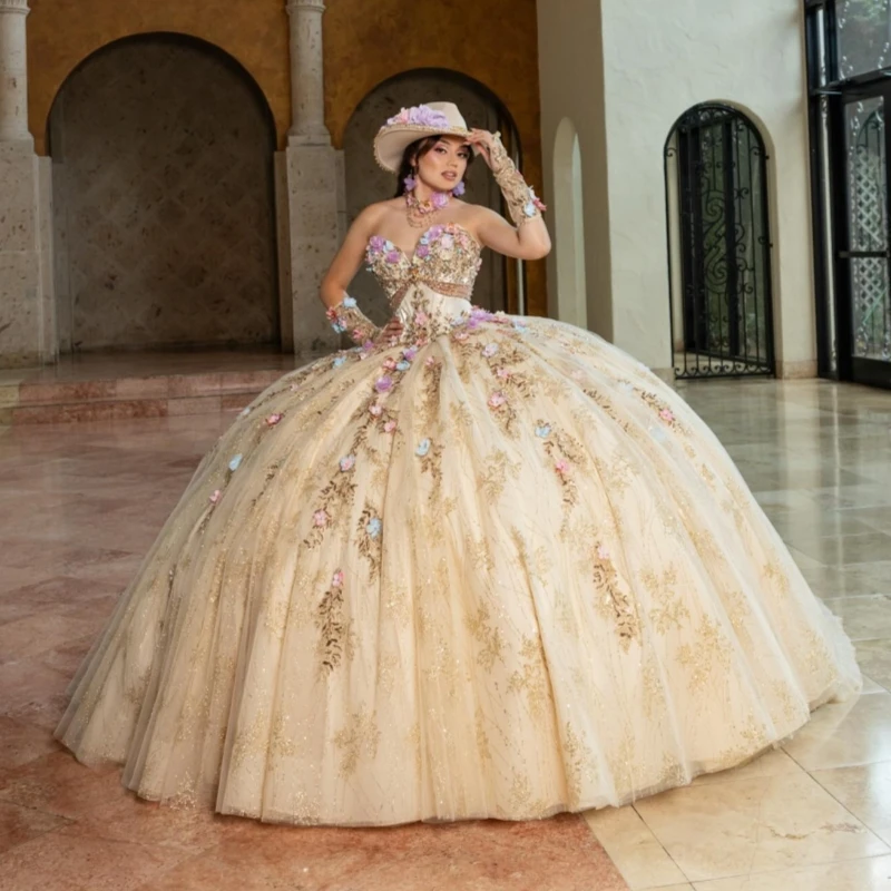 Champagne Shiny Quinceanera Dresses Ball Gown Off The Shoulder Sequin Applique Flower Beading Crystal Tull Corset Party Birthday
Champagne Shiny Quinceanera Dresses Ball Gown Off The Shoulder Sequin Applique Flower Beading Crystal Tull Corset Party Birthday