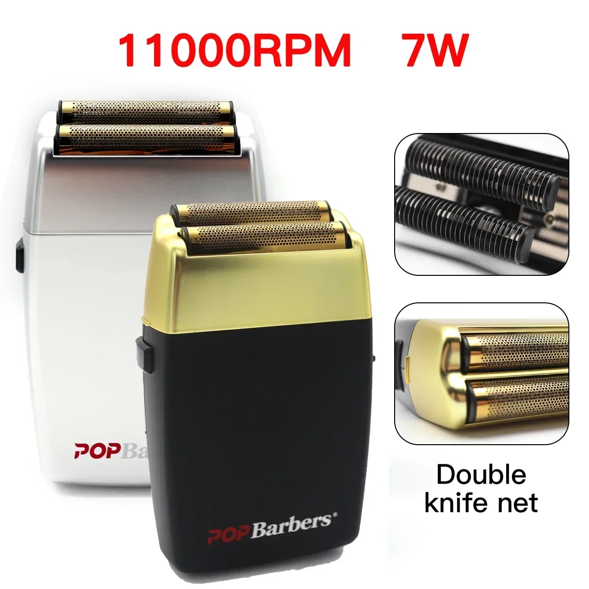 11000 RPM POP Barbers P620 Professional Electric Men's Beard Trimmer Double Foil Shaver Electric Shaver USB Hair Cutting Machine
11000 RPM POP Barbers P620 Professional Electric Men's Beard Trimmer Double Foil Shaver Electric Shaver USB Hair Cutting Machine