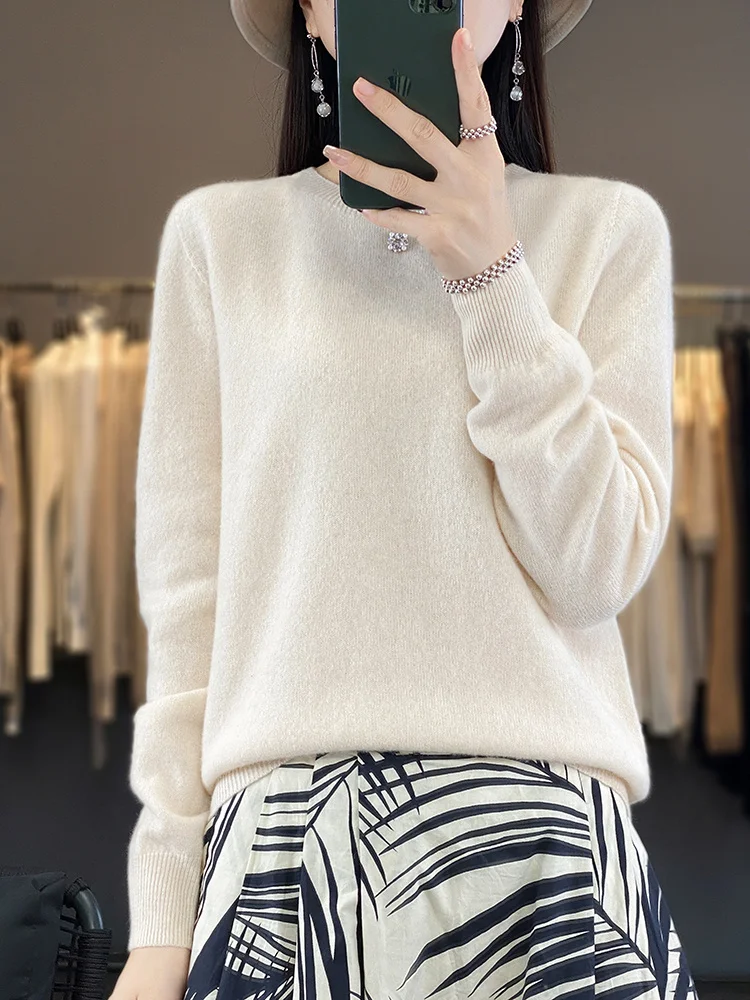 Casual Women's Autumn Winter Pullover Sweater Solid Warm Soft O-Neck 100% Merino Wool Comfort Knitted Basic Clothing Tops
Casual Women's Autumn Winter Pullover Sweater Solid Warm Soft O-Neck 100% Merino Wool Comfort Knitted Basic Clothing Tops