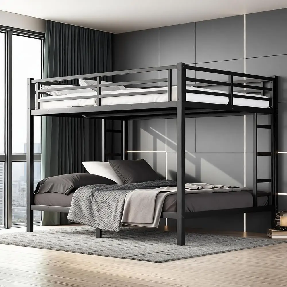 Двухъярусная кровать Queen-size, прочная металлическая конструкция, для взрослых/подростков, грузоподъемность 400/600 фунтов, лестница и защитные перила, бесшумные стальные ламели, без коробчатого основания.
Двухъярусная кровать Queen-size, прочная металлическая конструкция, для взрослых/подростков, грузоподъемность 400/600 фунтов, лестница и защитные перила, бесшумные стальные ламели, без коробчатого основания.