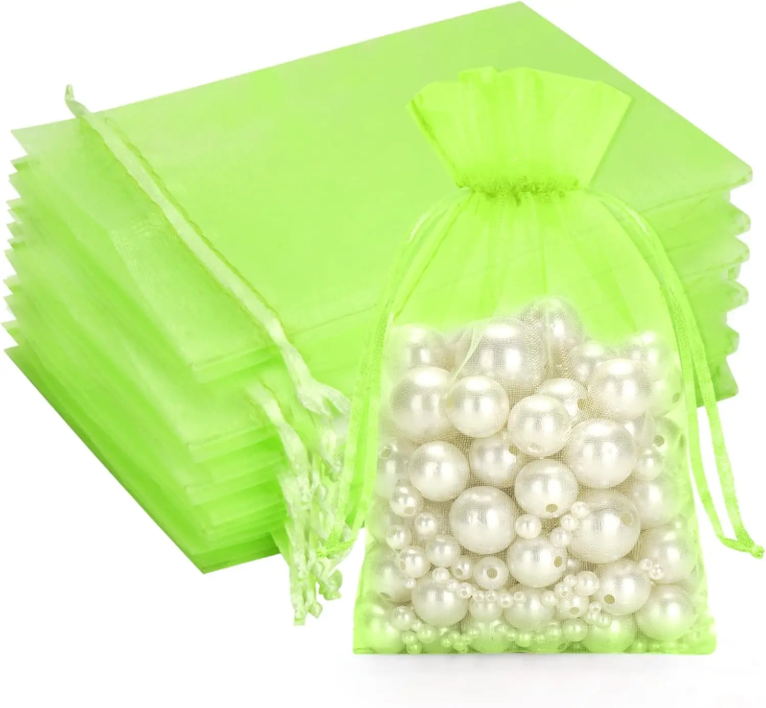 100PCS Light Green Organza Bags 4x6in - Drawstring Pouches for Candy, Wedding Favors
100PCS Light Green Organza Bags 4x6in - Drawstring Pouches for Candy, Wedding Favors