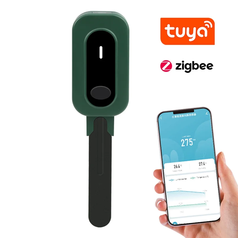 -MEOF Tuya Zigbee Wireless Soil Moisture Meter Intelligent Temperature Humidity Sunlight Tester Soli Analyzer Gardening Tool
-MEOF Tuya Zigbee Wireless Soil Moisture Meter Intelligent Temperature Humidity Sunlight Tester Soli Analyzer Gardening Tool