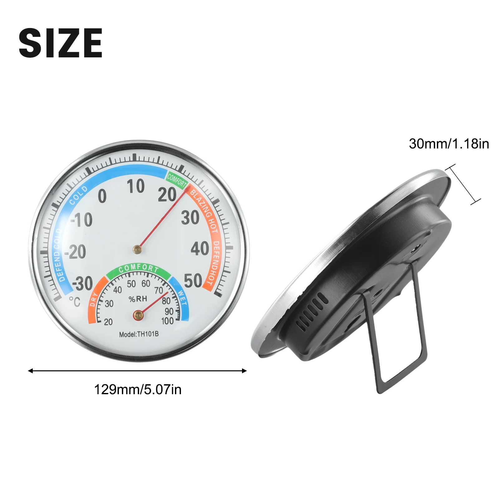 Hygrometer Thermometer Temperature Guage Climate Monitor For Kitchen Room Indoor Thermohygrometer Metal Round High Quality
Hygrometer Thermometer Temperature Guage Climate Monitor For Kitchen Room Indoor Thermohygrometer Metal Round High Quality