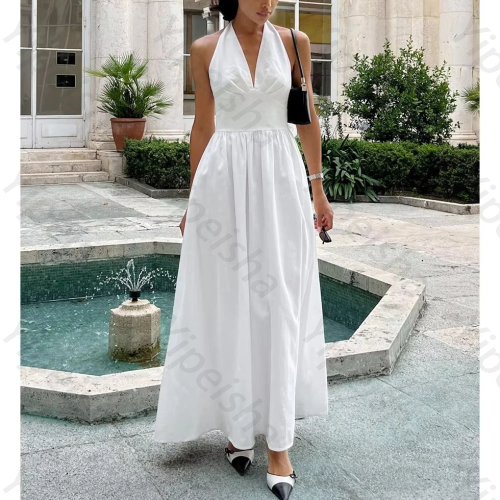 Customized Sexy A-line Backless Sleeveless Evening Dresses Elegant V-Neck Celebrity Dress Exquisite High Quality Prom Party Gown
Customized Sexy A-line Backless Sleeveless Evening Dresses Elegant V-Neck Celebrity Dress Exquisite High Quality Prom Party Gown