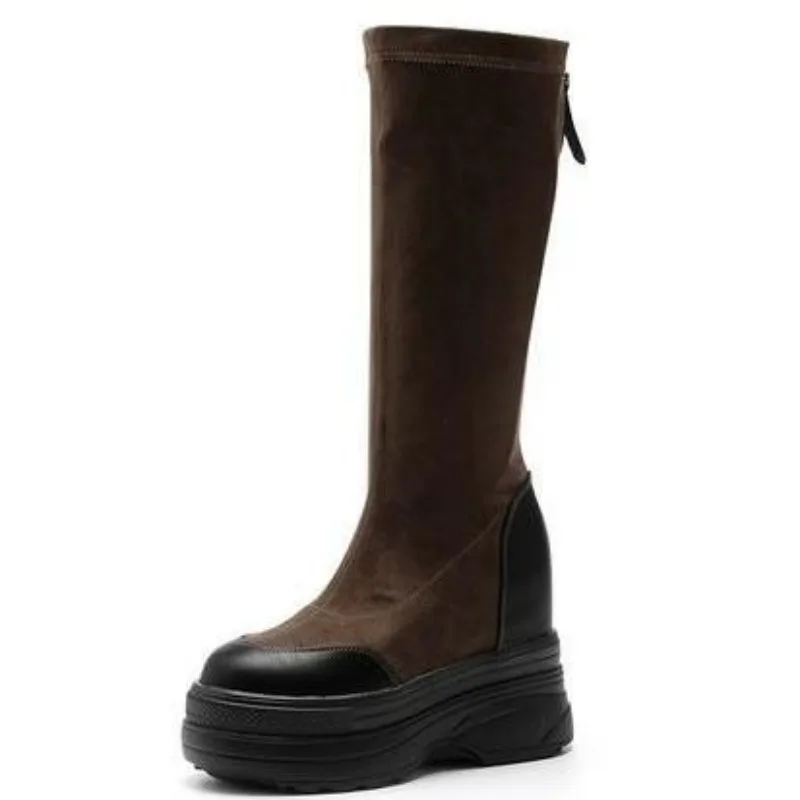 11CM Increased Internal Microfiber Genuine Leather Knee High Boots Woman Motorcycle New Autumn Winter Plush Fashion Spring Shoes
11CM Increased Internal Microfiber Genuine Leather Knee High Boots Woman Motorcycle New Autumn Winter Plush Fashion Spring Shoes