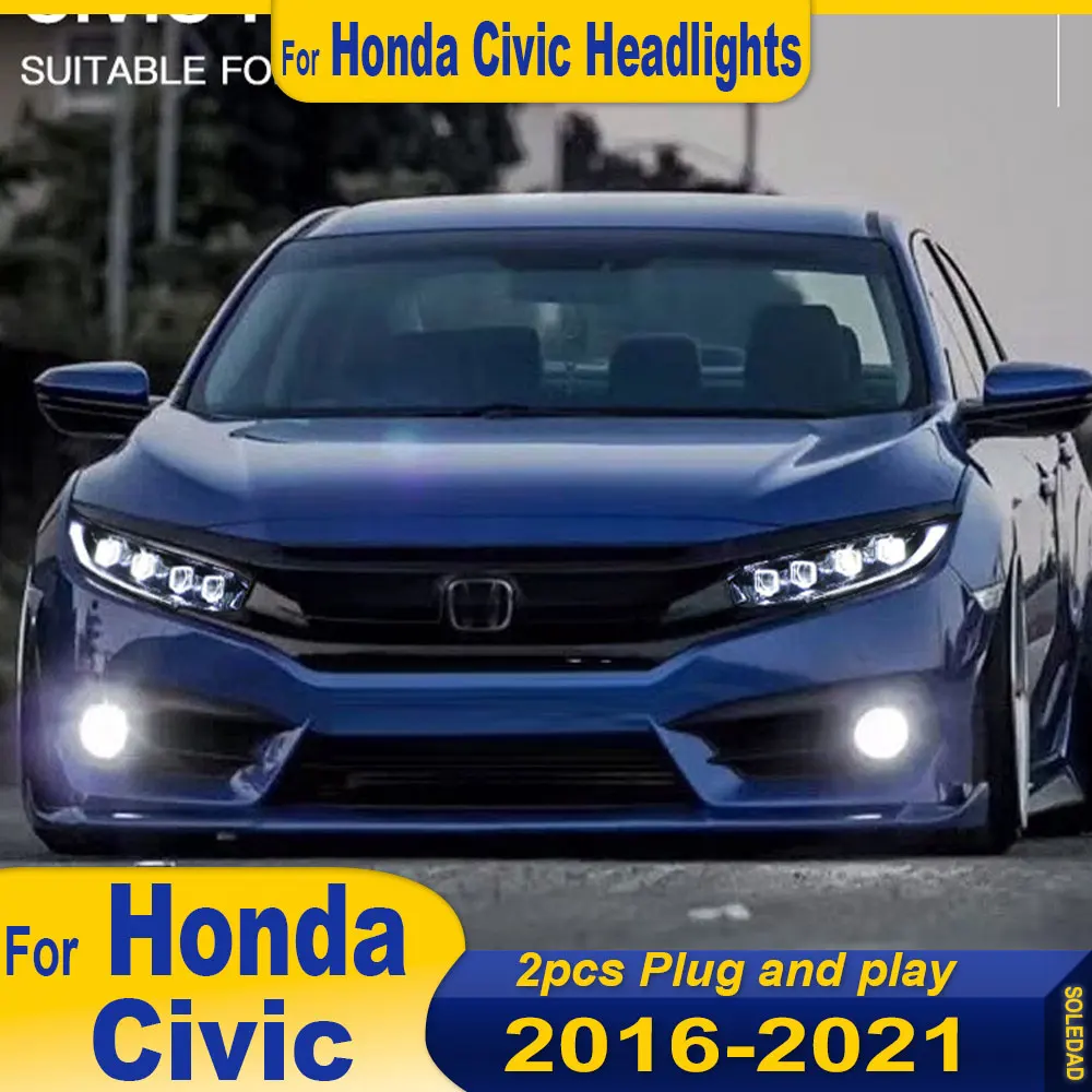 Headlights Assembly For Honda Civic X 10Th 2016-2021 Car Front Lights Upgrade Bugatti Style Projector Lens Accessories LED Auto
Headlights Assembly For Honda Civic X 10Th 2016-2021 Car Front Lights Upgrade Bugatti Style Projector Lens Accessories LED Auto