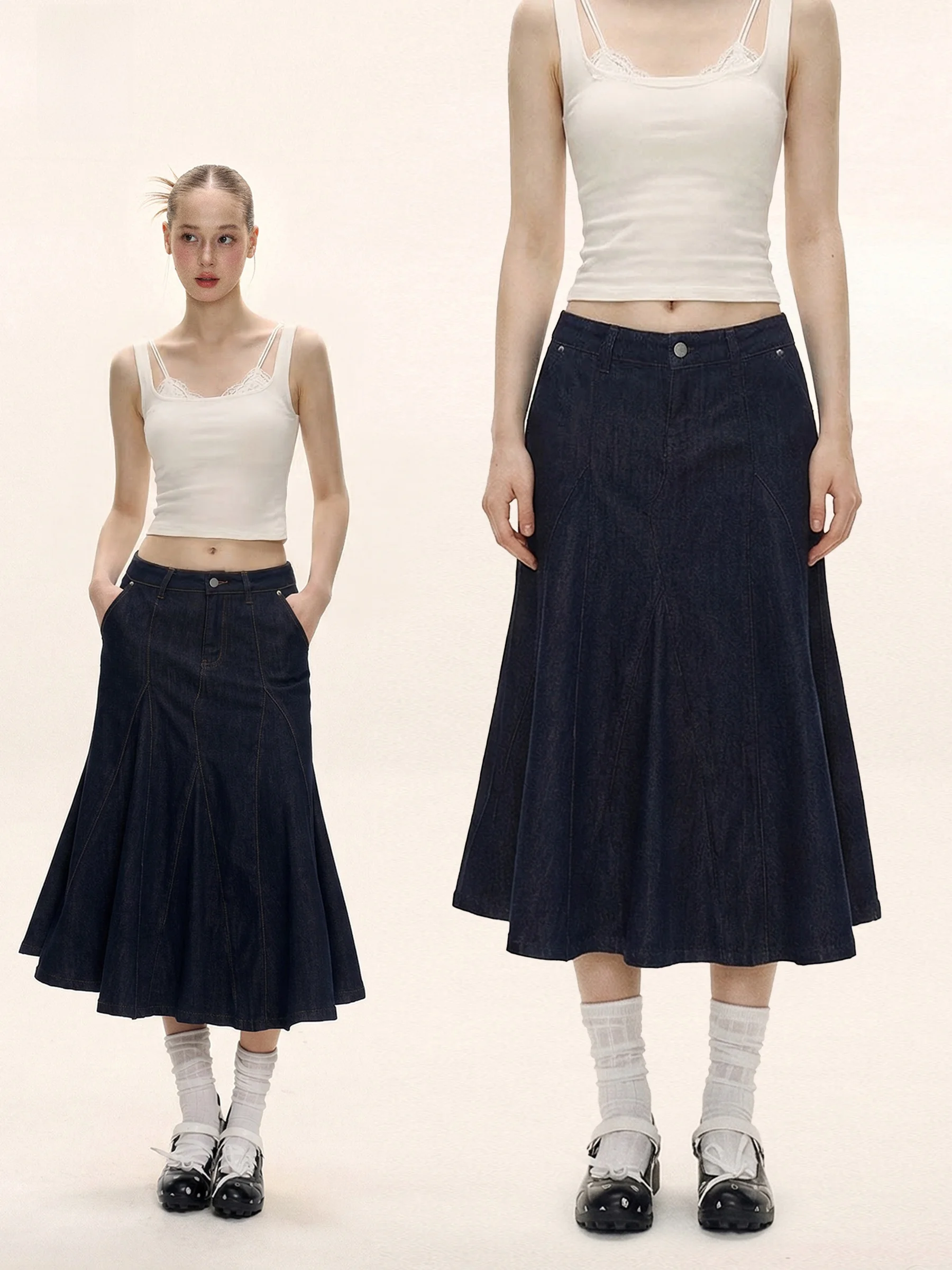 Spicy Girl Wrap Body Skirt Women Summer American Low Waist Design Slimming Denim A-Line Skirt High Waist A-Line Skirt
Spicy Girl Wrap Body Skirt Women Summer American Low Waist Design Slimming Denim A-Line Skirt High Waist A-Line Skirt