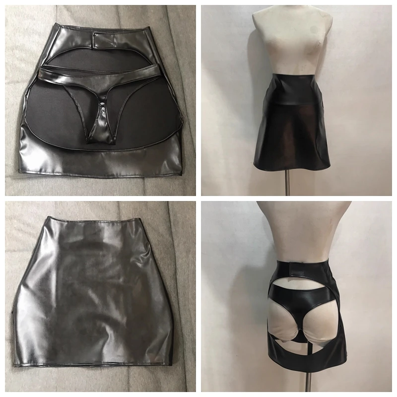Women PU Leather Sexy A-line Exposed Hip Skirt Split 2pcs Set Nightclub Bar GOGO Singer Dance Party Stage Performance Costume
Women PU Leather Sexy A-line Exposed Hip Skirt Split 2pcs Set Nightclub Bar GOGO Singer Dance Party Stage Performance Costume