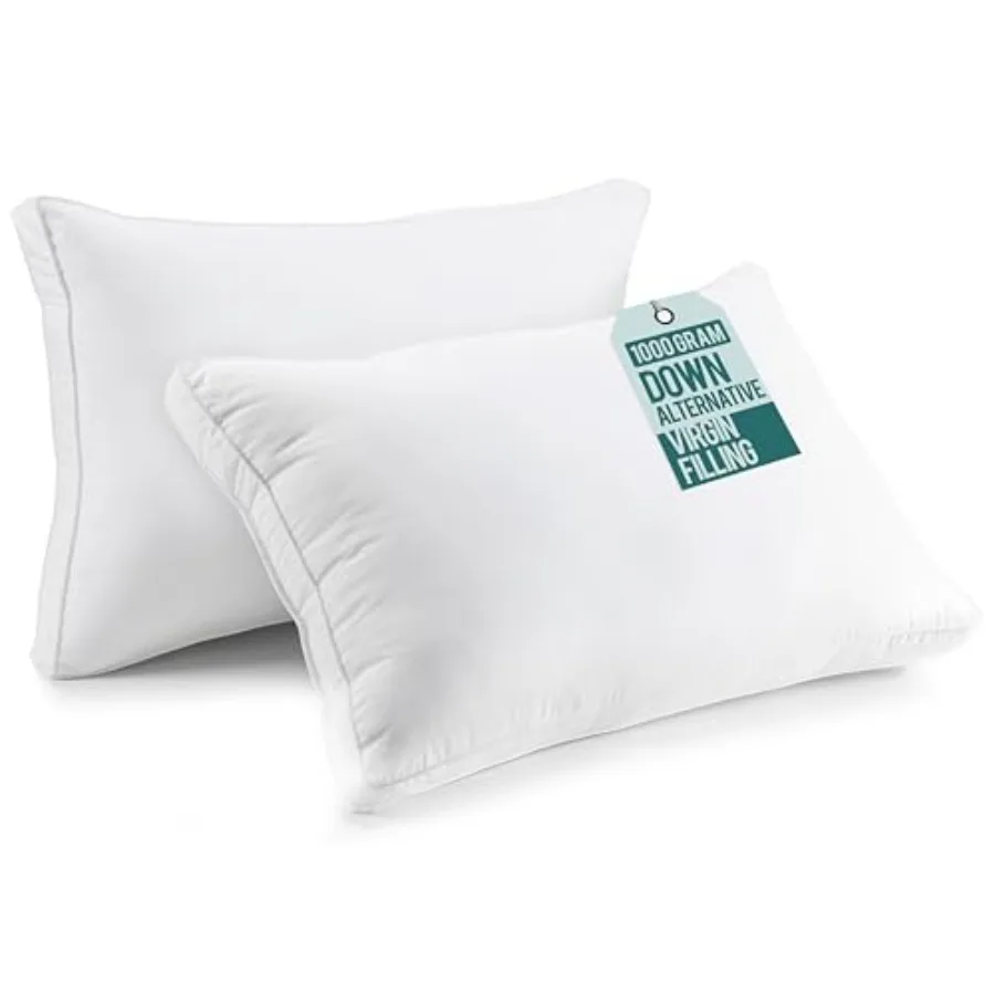 Down Alternative Bed Pillows for Sleeping Queen Size,Set of 2, Soft and Fluffy Pillow with Cooling, Hotel Quality, Gusseted Pil
Down Alternative Bed Pillows for Sleeping Queen Size,Set of 2, Soft and Fluffy Pillow with Cooling, Hotel Quality, Gusseted Pil