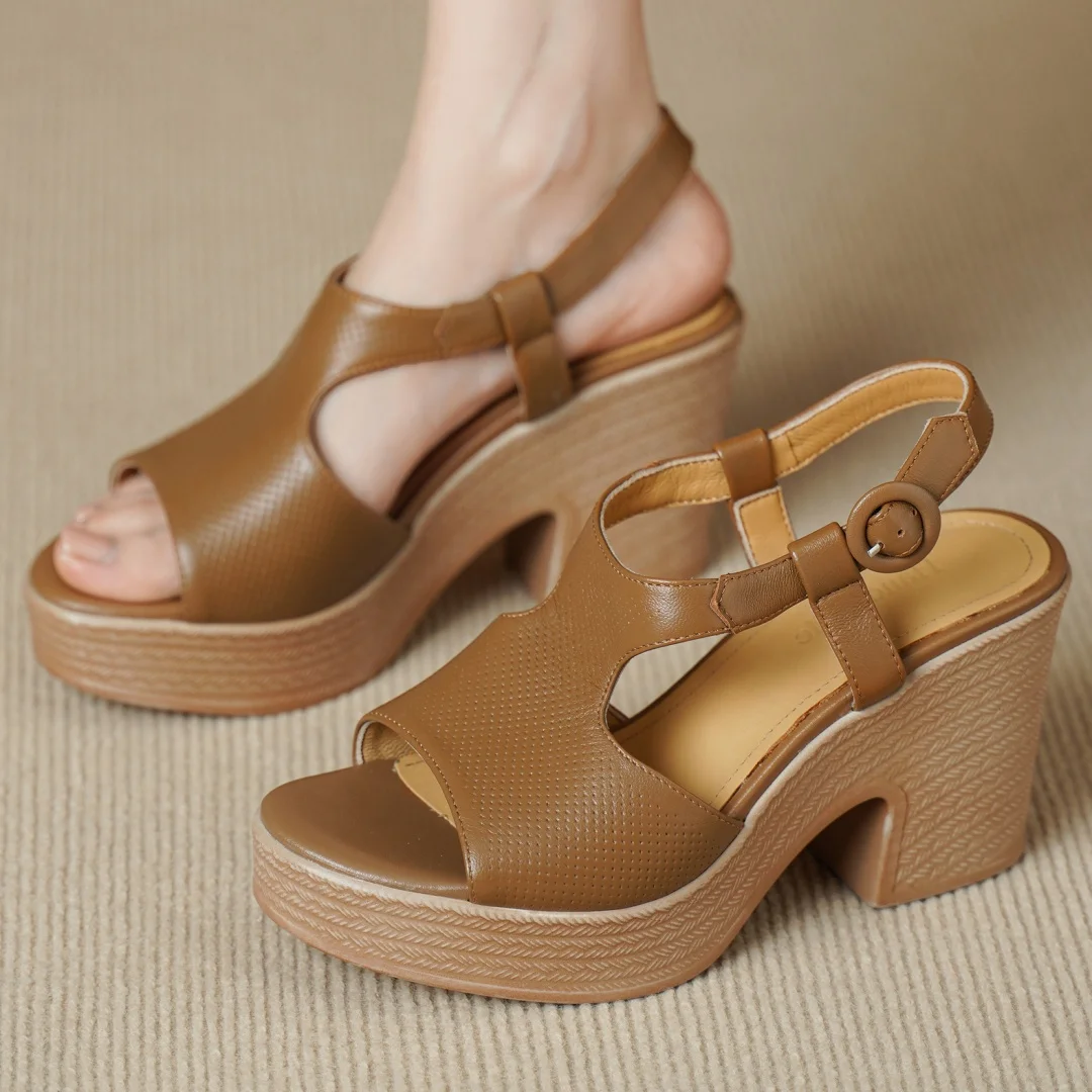 danxuefei women's sheepskin open toe slingback sandals 8cm chunky heel platform Bohemia style sexy ladies summer heels pumps 40
danxuefei women's sheepskin open toe slingback sandals 8cm chunky heel platform Bohemia style sexy ladies summer heels pumps 40