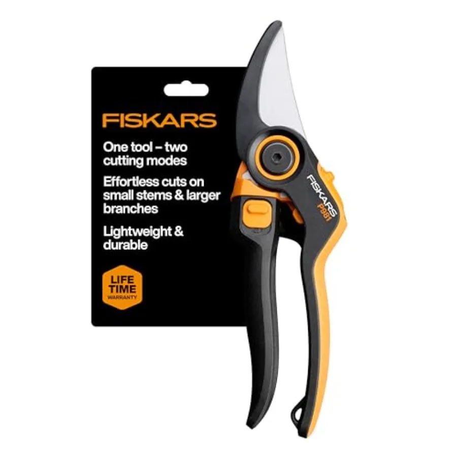 Hand Pruner with Two Cutting Modes for Stems and Branches up to 1 - Low-Friction Steel Blade FiberComp Frame Green
Hand Pruner with Two Cutting Modes for Stems and Branches up to 1 - Low-Friction Steel Blade FiberComp Frame Green