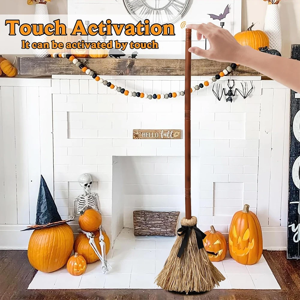 Halloween Decorated Animated Self-Moving Floating Witch Broom Sound Touch Activation 43.5 inch Floor Home Decoration Prop
Halloween Decorated Animated Self-Moving Floating Witch Broom Sound Touch Activation 43.5 inch Floor Home Decoration Prop