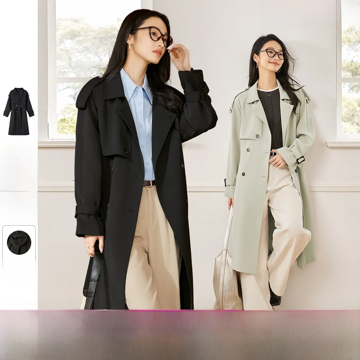 Elegant Long Over-Knee Women's Coat Spring 2026 Fashionable Turn-down Collar Windbreaker Outerwear Double-breasted Simple Com...
Elegant Long Over-Knee Women's Coat Spring 2026 Fashionable Turn-down Collar Windbreaker Outerwear Double-breasted Simple Com...