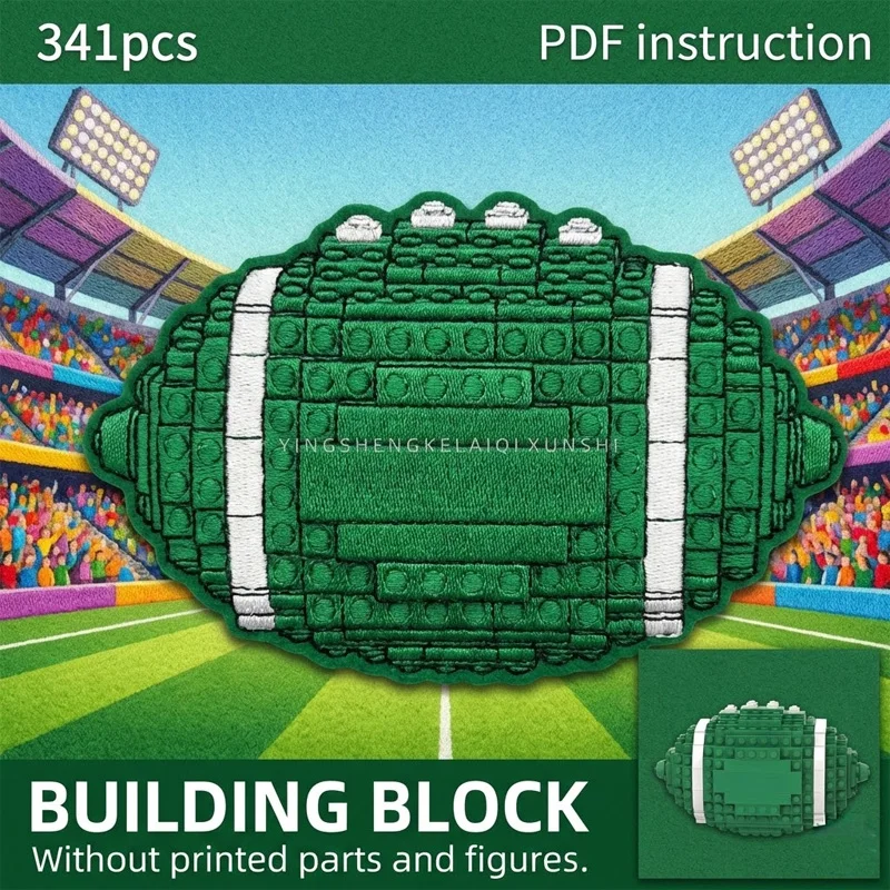 Набор для сборки игрушечного мяча для регби из строительных блоков DIY: подарок для фанатов спорта и спортсменов
Набор для сборки игрушечного мяча для регби из строительных блоков DIY: подарок для фанатов спорта и спортсменов