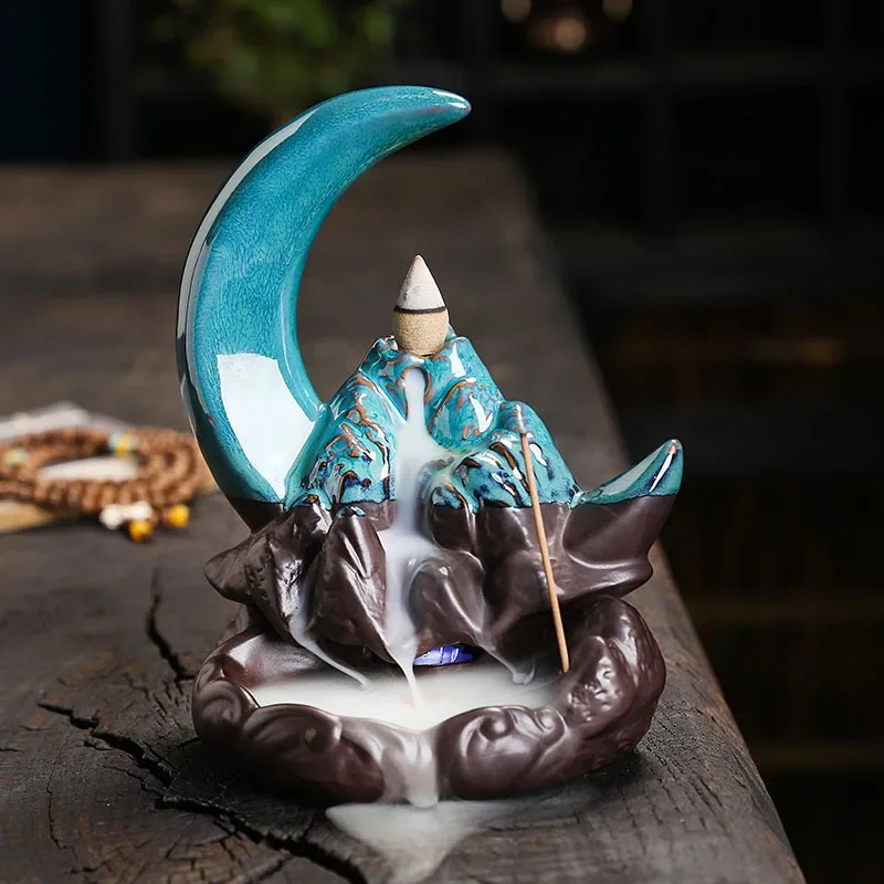 LED The Moon Ceramic Handicrafts For Home Ornaments Backflow Incense Handmade Purple Clay Stick Holder 
LED The Moon Ceramic Handicrafts For Home Ornaments Backflow Incense Handmade Purple Clay Stick Holder