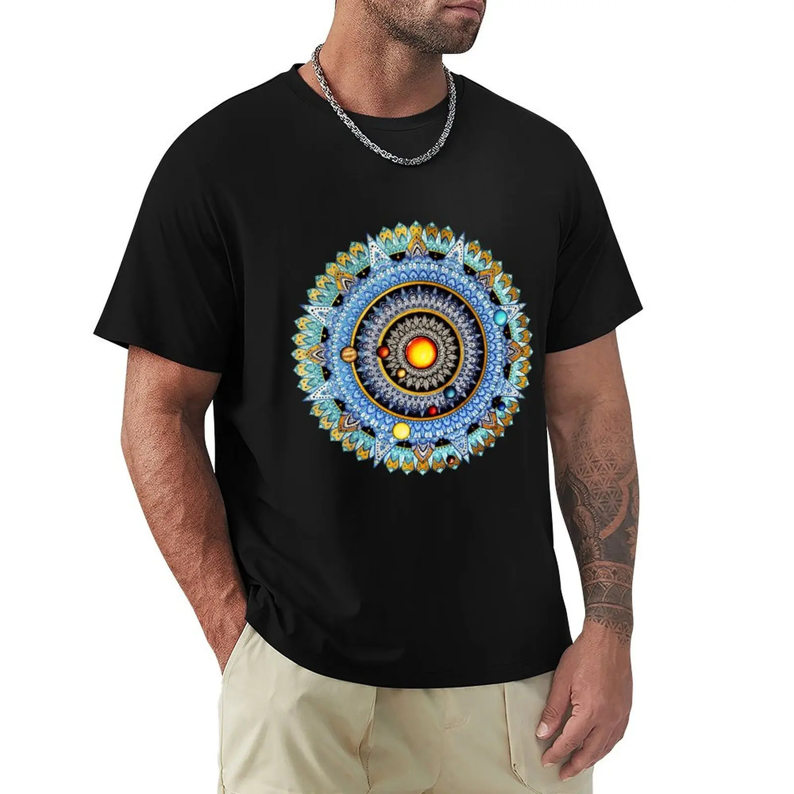 Solar System Mandala T-Shirt cotton man t-shirts cotton graphic tees tees T-shirt men
Solar System Mandala T-Shirt cotton man t-shirts cotton graphic tees tees T-shirt men