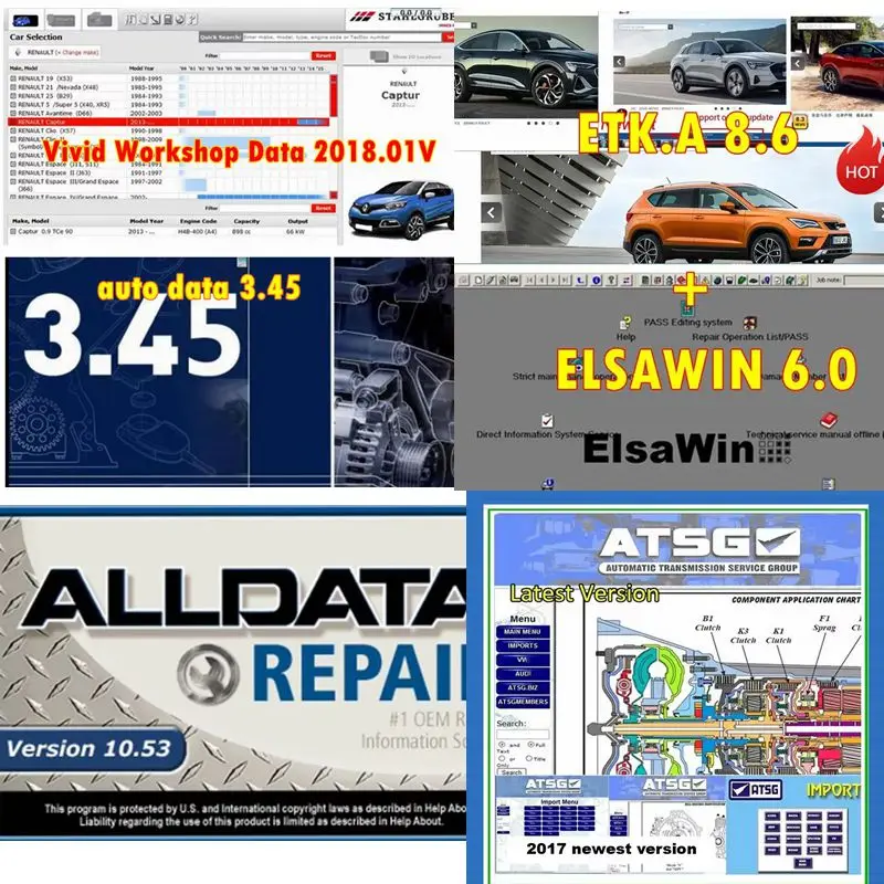 auto data3.45+All data10.53+ETK A8.6+Elsawin6.0+vivid2018 + ATSG2017Installation video+free installation with keygen
auto data3.45+All data10.53+ETK A8.6+Elsawin6.0+vivid2018 + ATSG2017Installation video+free installation with keygen