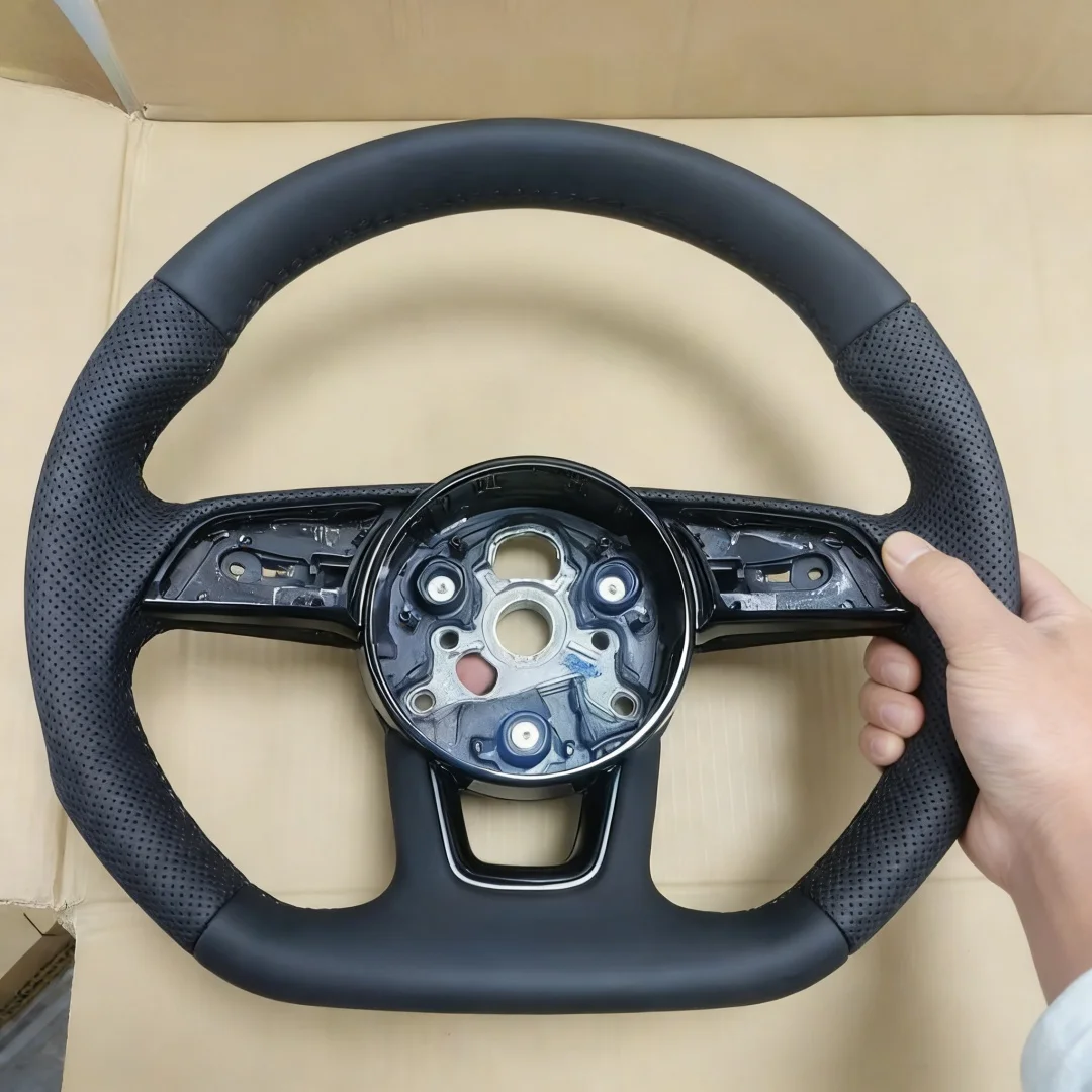 Black Sports Leather Steering Wheel for Audi A3 A4 A5 A6 B8 B9 C6 C7 C8 Q3 Q5 TT TTRS RS3 RS4 S3 S4 S5 8V Car Accessories
Black Sports Leather Steering Wheel for Audi A3 A4 A5 A6 B8 B9 C6 C7 C8 Q3 Q5 TT TTRS RS3 RS4 S3 S4 S5 8V Car Accessories