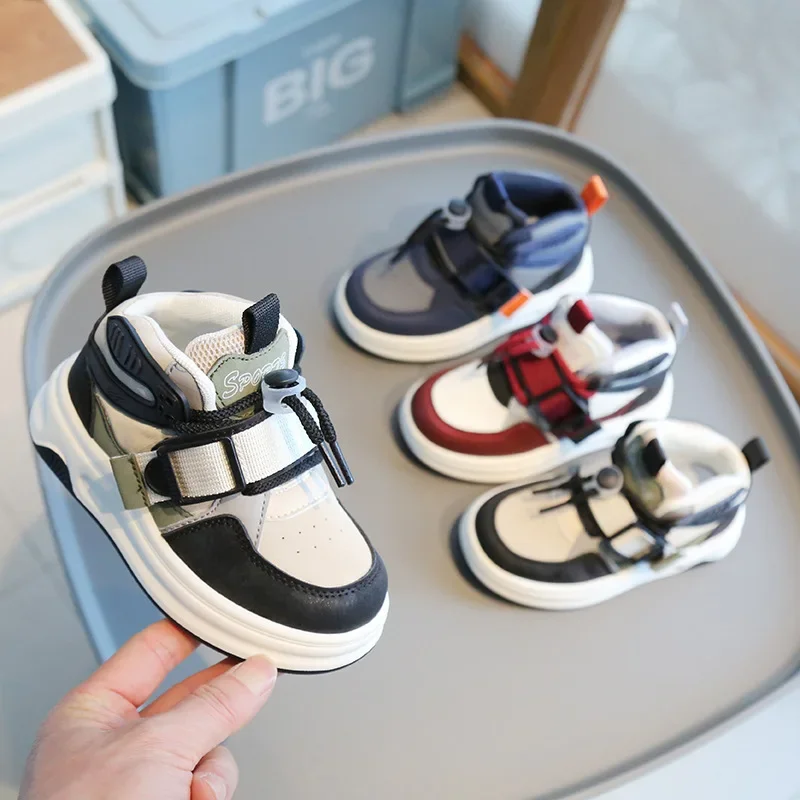 Spring Autumn Boys Kids Casual Soft Sole Sports Shoes High Top Color Blocking Children Sneakers Girls Front Lacing Bread Shoes
Spring Autumn Boys Kids Casual Soft Sole Sports Shoes High Top Color Blocking Children Sneakers Girls Front Lacing Bread Shoes