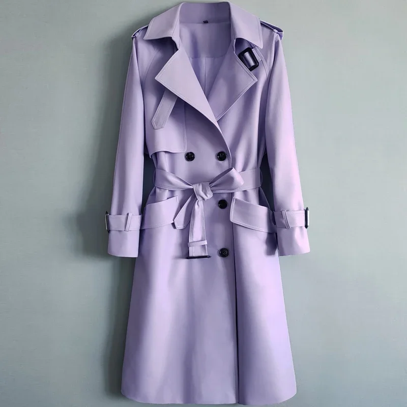 Spring Autumn Korean Long Solid Color Trench Coat Women Casual Windbreaker Belt Double Breasted Loose Student Overcoat Female
Spring Autumn Korean Long Solid Color Trench Coat Women Casual Windbreaker Belt Double Breasted Loose Student Overcoat Female
