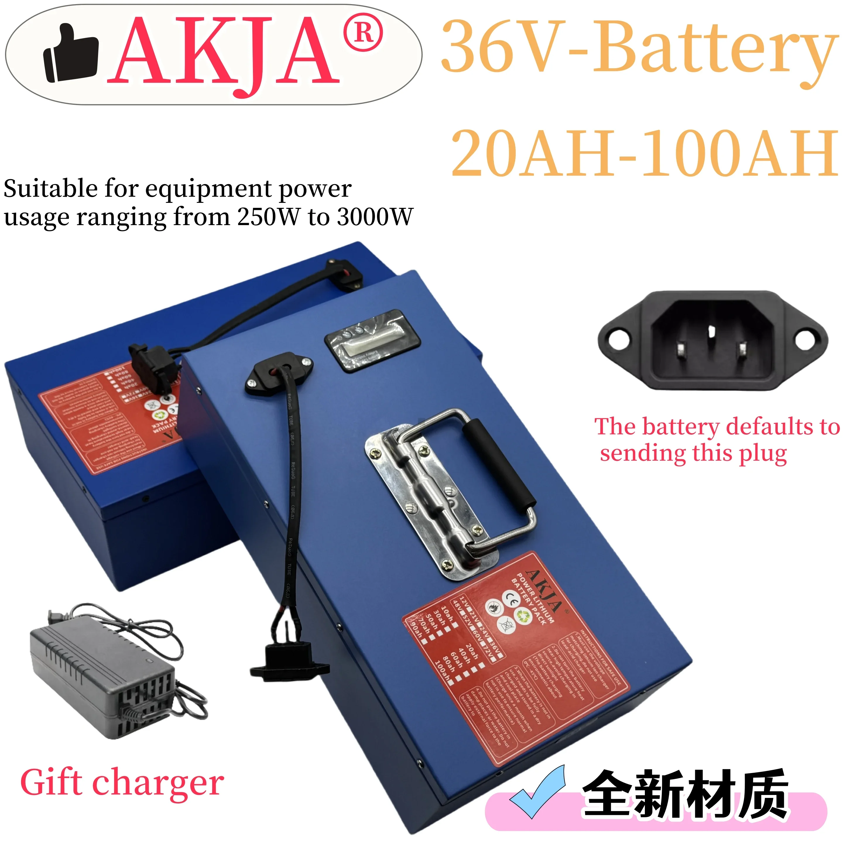 Air fast transportation,36V100AH,Send within 24 hours,18650 lithium battery,Lithium battery pack,Suitable for motors below 3000W
Air fast transportation,36V100AH,Send within 24 hours,18650 lithium battery,Lithium battery pack,Suitable for motors below 3000W
