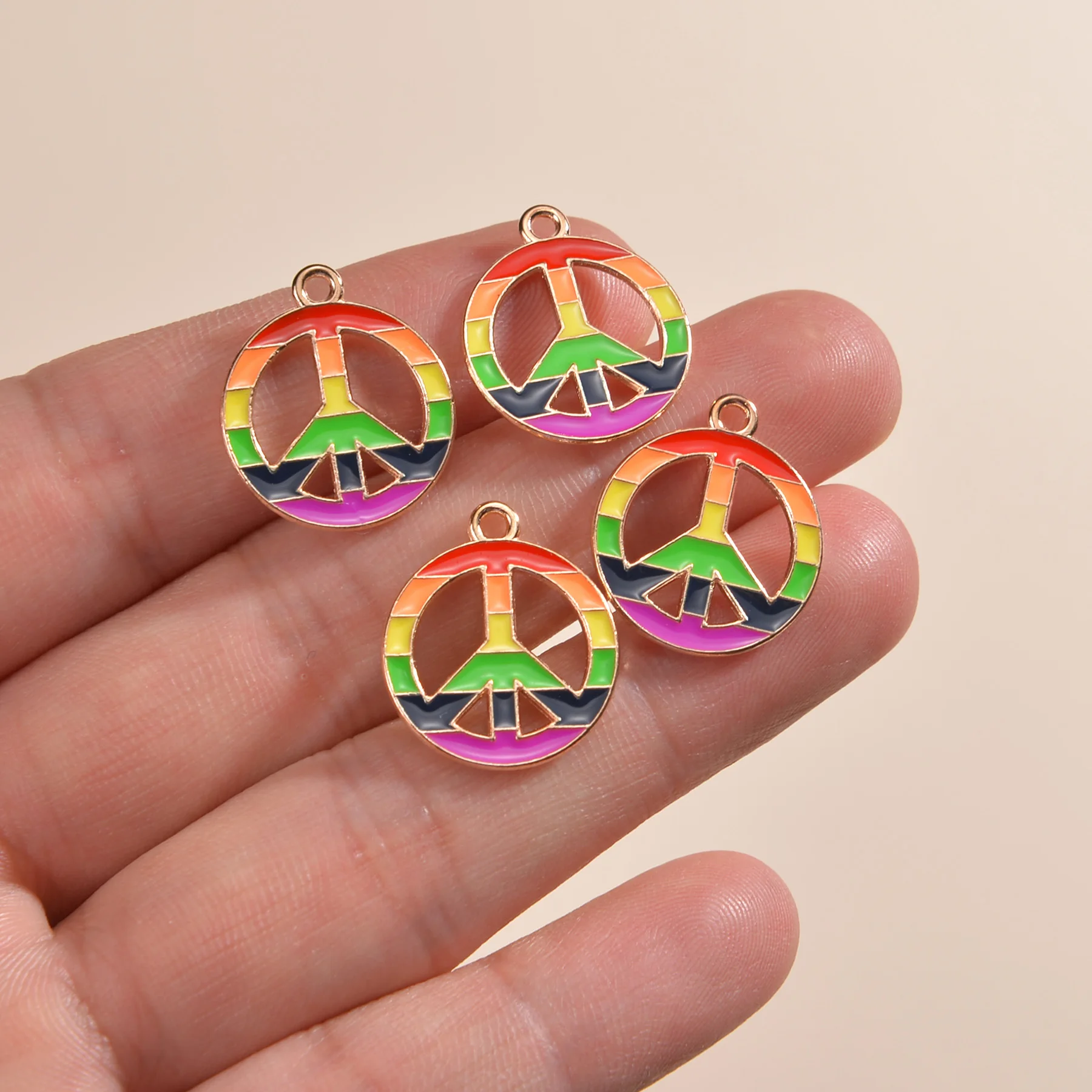 18MM Colorful Rainbow Peace Pendant Charms for Earring Bracelet Necklace LGBT Jewelry Making Accessories DIY Finding
18MM Colorful Rainbow Peace Pendant Charms for Earring Bracelet Necklace LGBT Jewelry Making Accessories DIY Finding