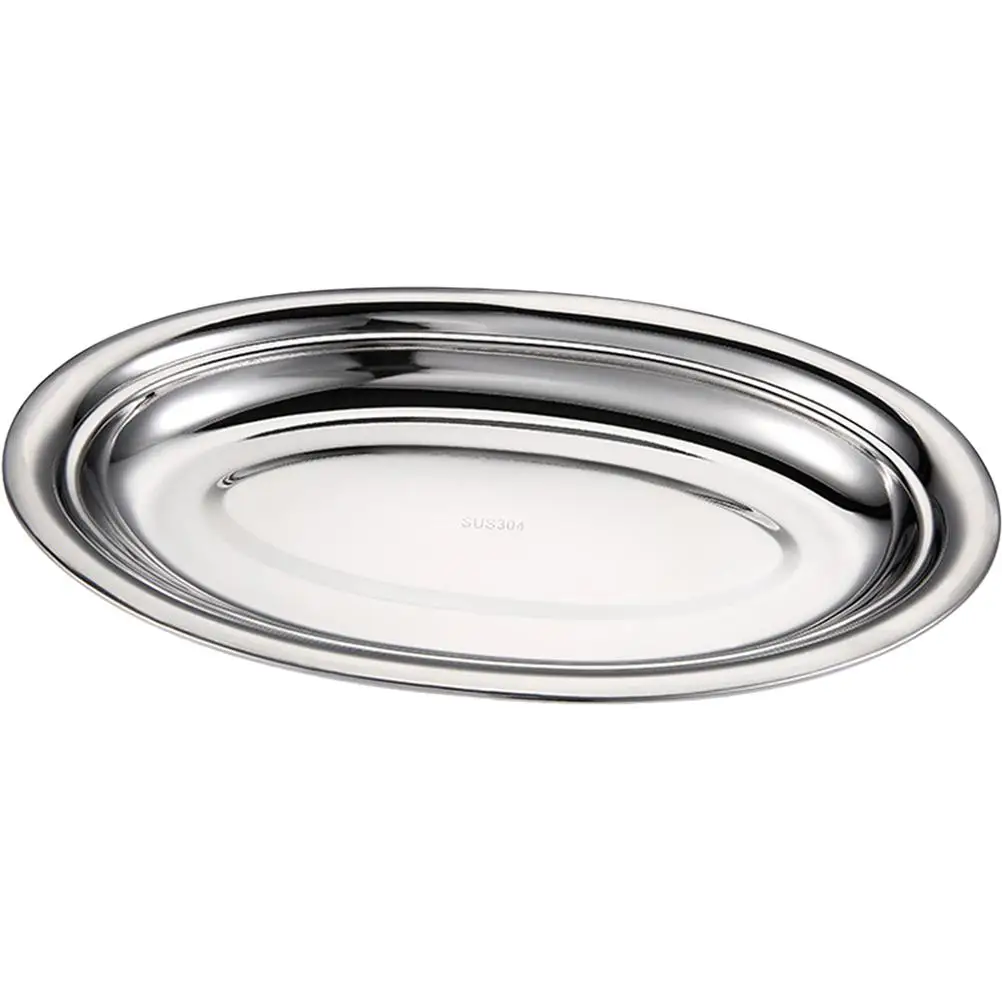 Stainless Steel Elliptical Home Kitchen Snack Pastry Food Steamer Plate Tray Home Fish Serving Dish Snack Dish Food Plates
Stainless Steel Elliptical Home Kitchen Snack Pastry Food Steamer Plate Tray Home Fish Serving Dish Snack Dish Food Plates