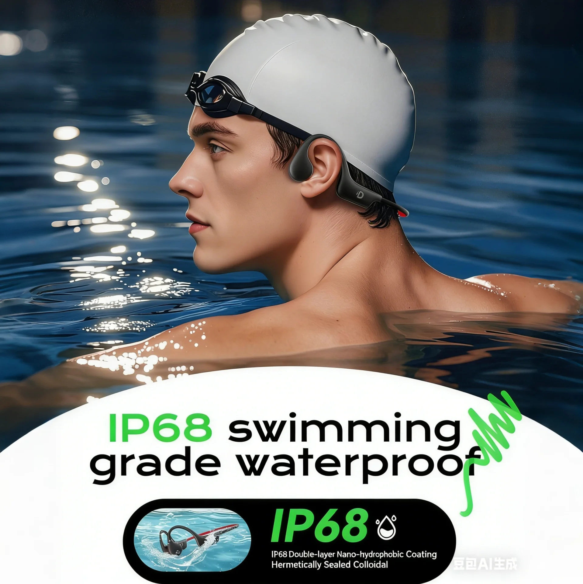 Swimming Headphone Bone Conduction Headphones 32G MP3 IPX8 Waterproof Earphone Bluetooth 5.3 Headset for Running Cycling Sports
Swimming Headphone Bone Conduction Headphones 32G MP3 IPX8 Waterproof Earphone Bluetooth 5.3 Headset for Running Cycling Sports