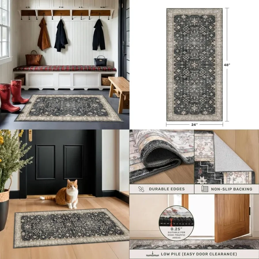 2x4 Entryway Runner Rugs, Small Runners for Kitchen, Door Mat Indoor Entrance, Bathroom, Non-Slip Low-Pile Washable Stain Resis
2x4 Entryway Runner Rugs, Small Runners for Kitchen, Door Mat Indoor Entrance, Bathroom, Non-Slip Low-Pile Washable Stain Resis