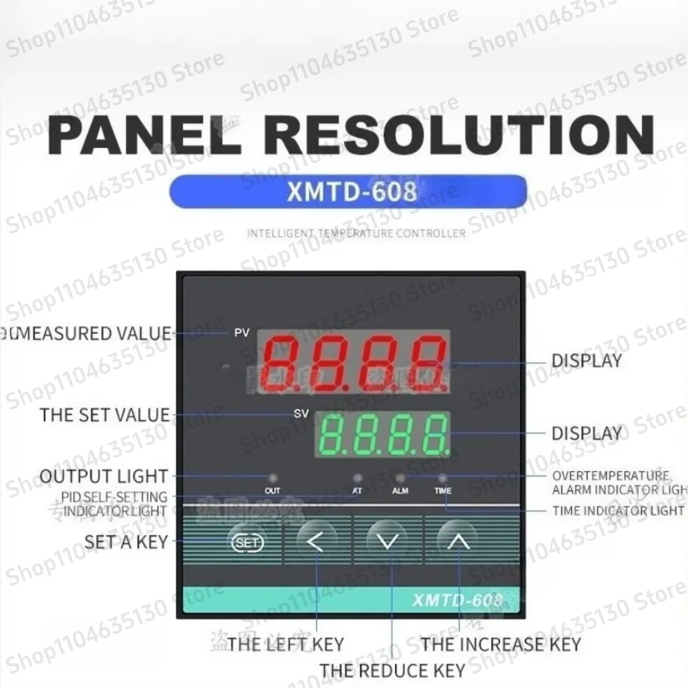 XMTD-608 PID Time Temperature Controller 1300℃ Digital Display Thermoregulator Thermostat 85-265vac with 0-9999min Timer Control
XMTD-608 PID Time Temperature Controller 1300℃ Digital Display Thermoregulator Thermostat 85-265vac with 0-9999min Timer Control