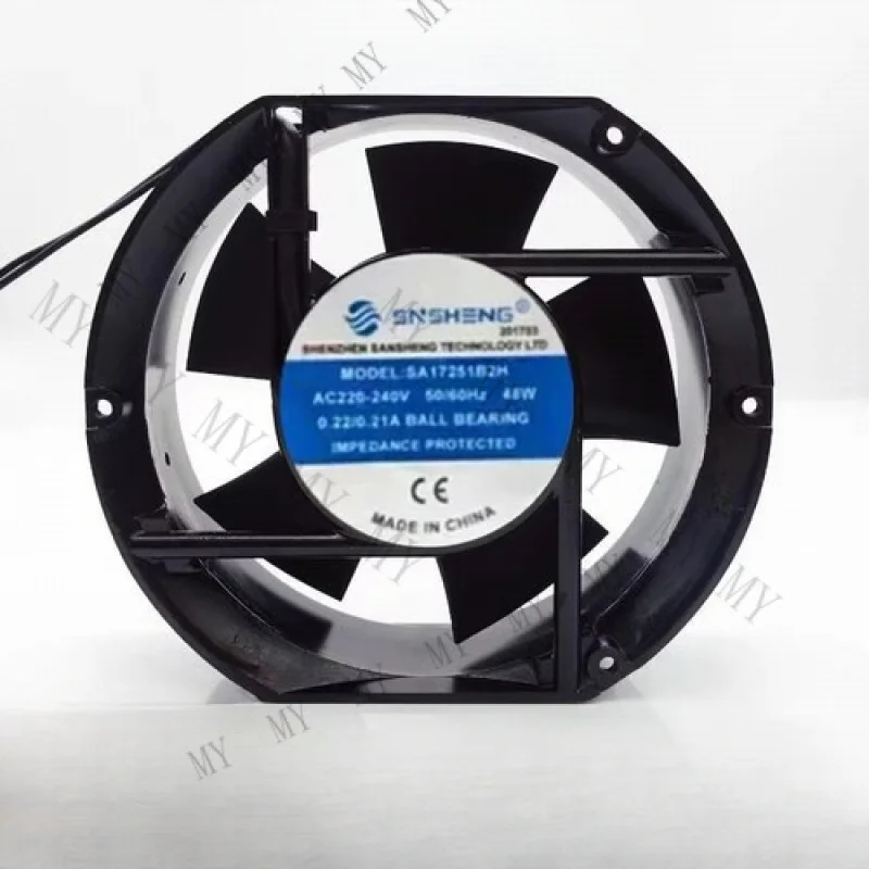 TT for SNSHENG SA17251S2H AC220V-240V 34W 0.22A/0.21A 17251 Aluminum Frame Cooling Fan
TT for SNSHENG SA17251S2H AC220V-240V 34W 0.22A/0.21A 17251 Aluminum Frame Cooling Fan