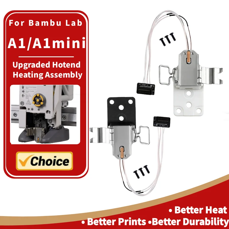 For Bambu Lab A1/A1mini Hotend Upgraded Heating Assembly High temperature resistance For Bambu Lab A1 Mini Bambulab Accessories
For Bambu Lab A1/A1mini Hotend Upgraded Heating Assembly High temperature resistance For Bambu Lab A1 Mini Bambulab Accessories
