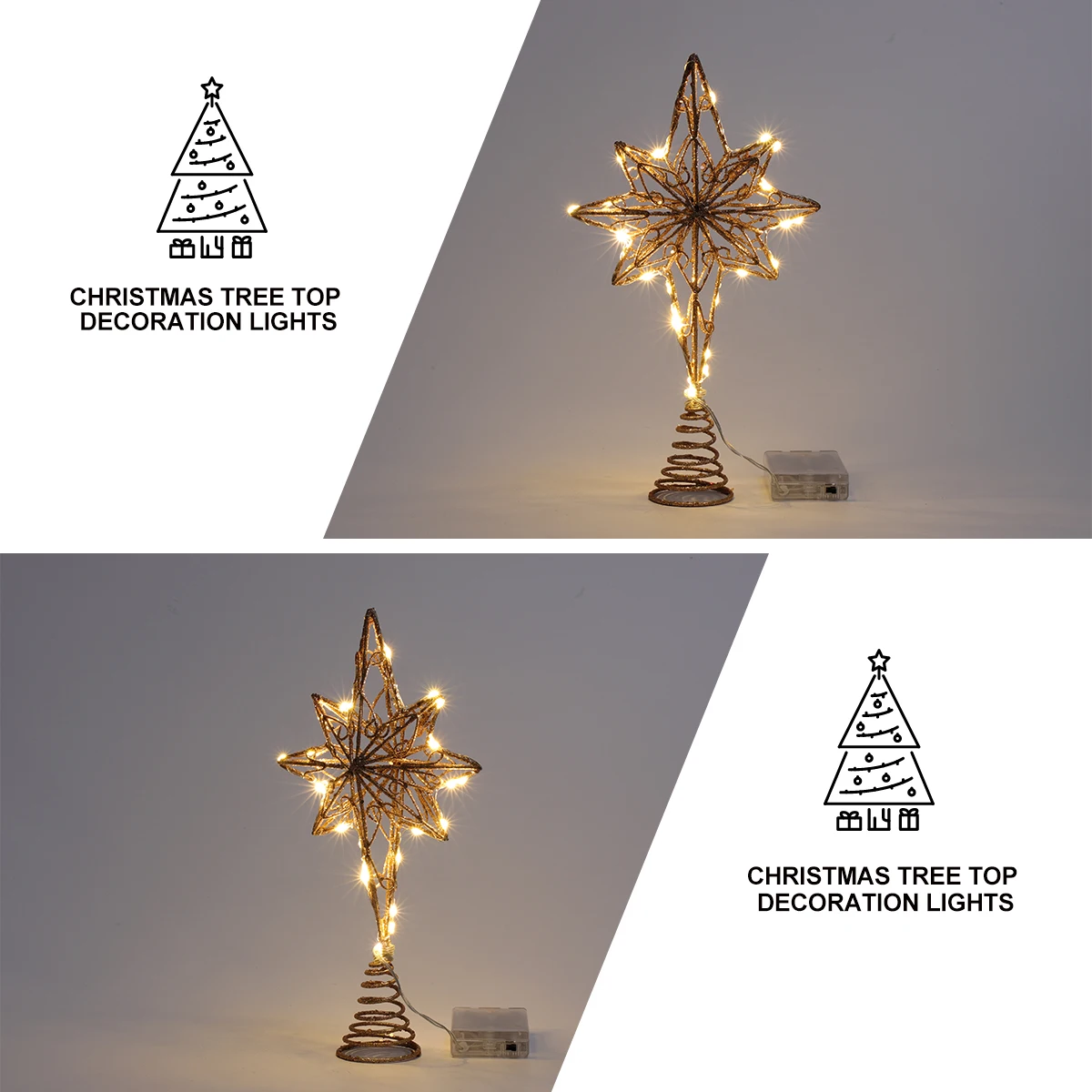 Tree Top Star Decoration Crown Toppers Christmas Decorations with Lights Colored for 5. Treetop
Tree Top Star Decoration Crown Toppers Christmas Decorations with Lights Colored for 5. Treetop