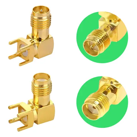 Adaptateur de prise femelle SMA SMA-KWE, bord à souder, connecteur de montage sur PCB, Coaxial RF à Angle droit, 5/20/50 pièces