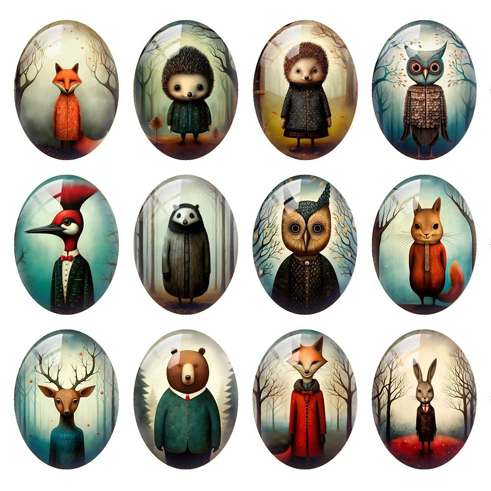 10pcs/lot Cute Animals Autumn Fall Rabbit Fox Deer Owls Panda Oval Photo Glass Cabochon Flatback Demo Cameo Diy Jewelry Making
10pcs/lot Cute Animals Autumn Fall Rabbit Fox Deer Owls Panda Oval Photo Glass Cabochon Flatback Demo Cameo Diy Jewelry Making