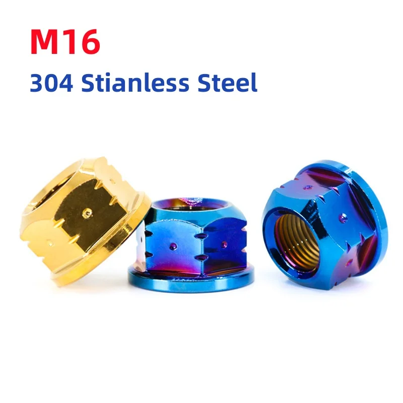 M16 Titanium Plated 304 Stianless Steel Modified Motor Nut Flange Acorn Nuts Electric Vehicle Accessories
M16 Titanium Plated 304 Stianless Steel Modified Motor Nut Flange Acorn Nuts Electric Vehicle Accessories