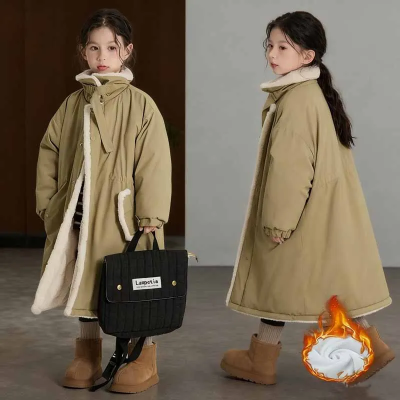 Girls Padded Coat Children Lambwool Jackets Winter Thick Plush Long Down Clothes Autumn Kids New Fashion Warm Snow Outerwear
Girls Padded Coat Children Lambwool Jackets Winter Thick Plush Long Down Clothes Autumn Kids New Fashion Warm Snow Outerwear