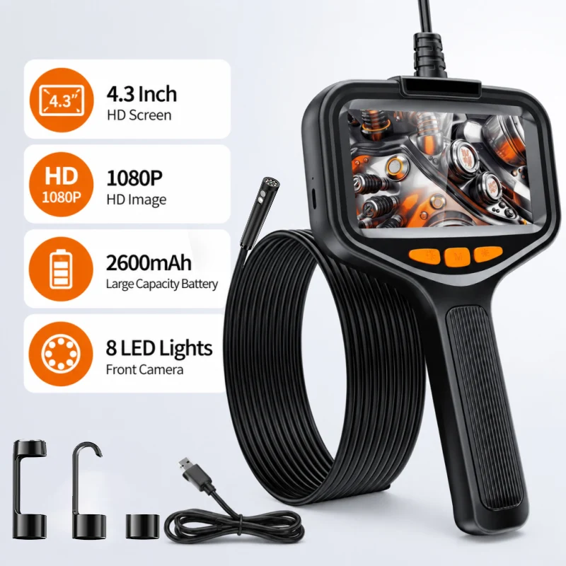 AOERWEI Dual Lens Endoscope Camera With Adjustable LEDs Light 1080P 4.3 INCH Sewer Camera For Repair Car Tools Pipeline
AOERWEI Dual Lens Endoscope Camera With Adjustable LEDs Light 1080P 4.3 INCH Sewer Camera For Repair Car Tools Pipeline