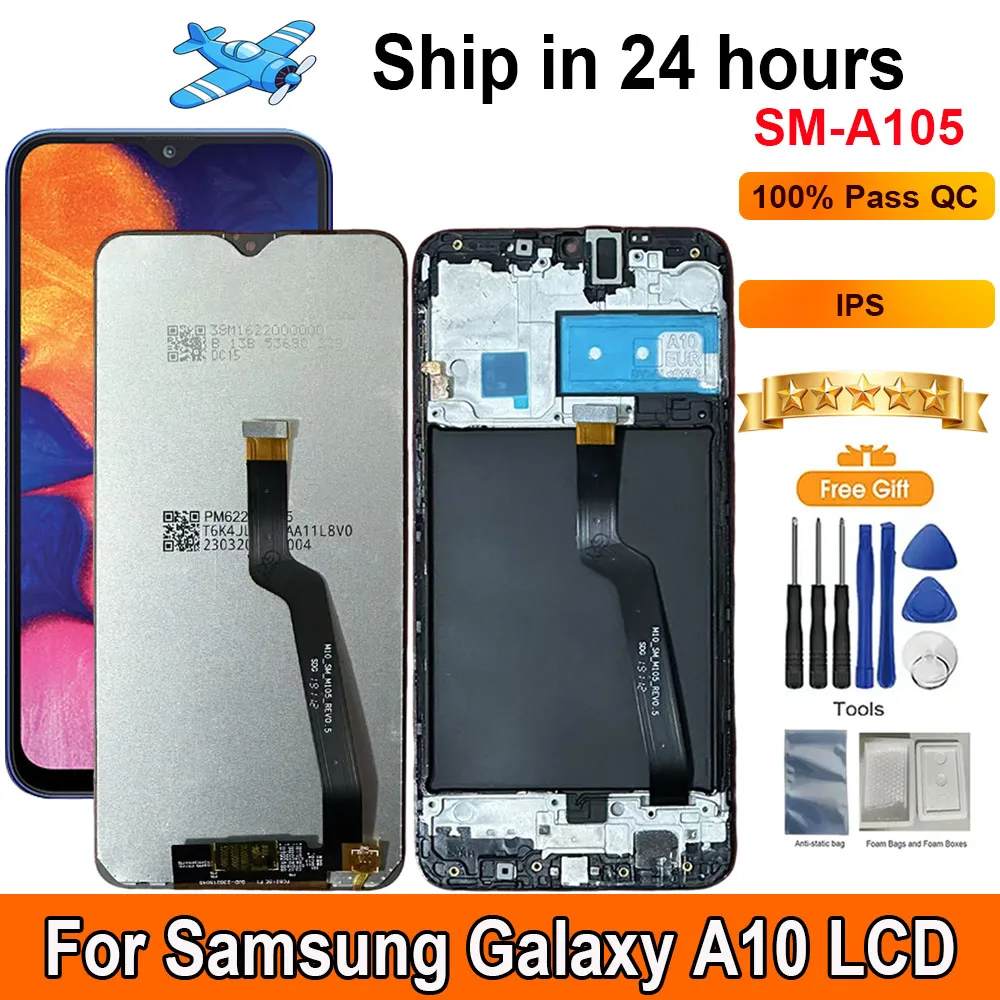 6.2"Screen For Samsung Galaxy A10 LCD Display Touch Panel Digitizer Assembly Replacement LCD With Frame A10 A105 SM-A105
6.2"Screen For Samsung Galaxy A10 LCD Display Touch Panel Digitizer Assembly Replacement LCD With Frame A10 A105 SM-A105